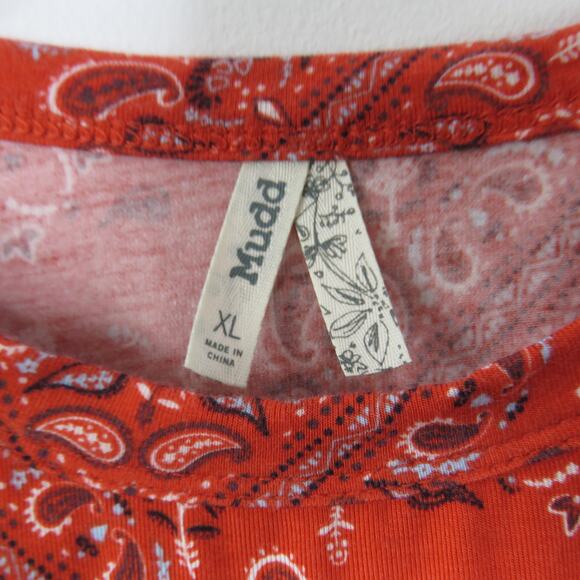 Y2k Mudd Red Paisley Bandanna High Neck Tank Top XS - Picture 5 of 6